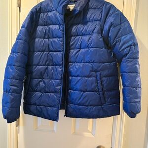 Elegant Royal Blue Women's Puffer Jacket